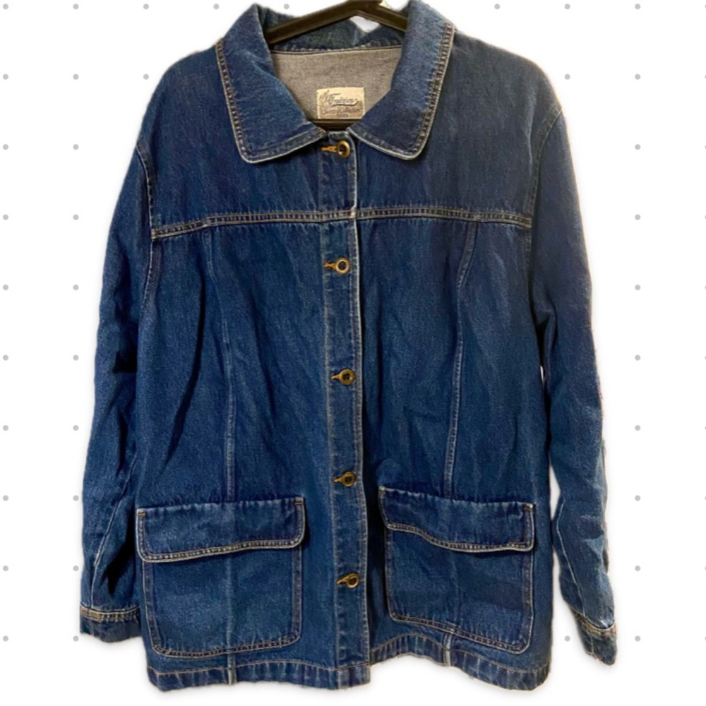 Cotton denim chore coat